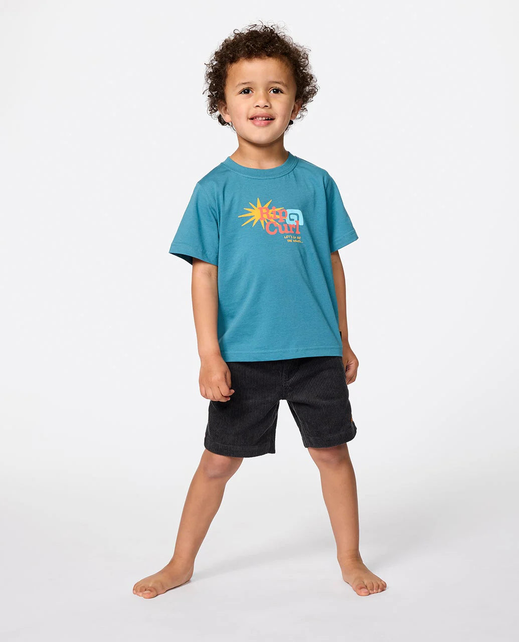 Rip Curl Let's See The Waves Tee -Boy - Storm Blue