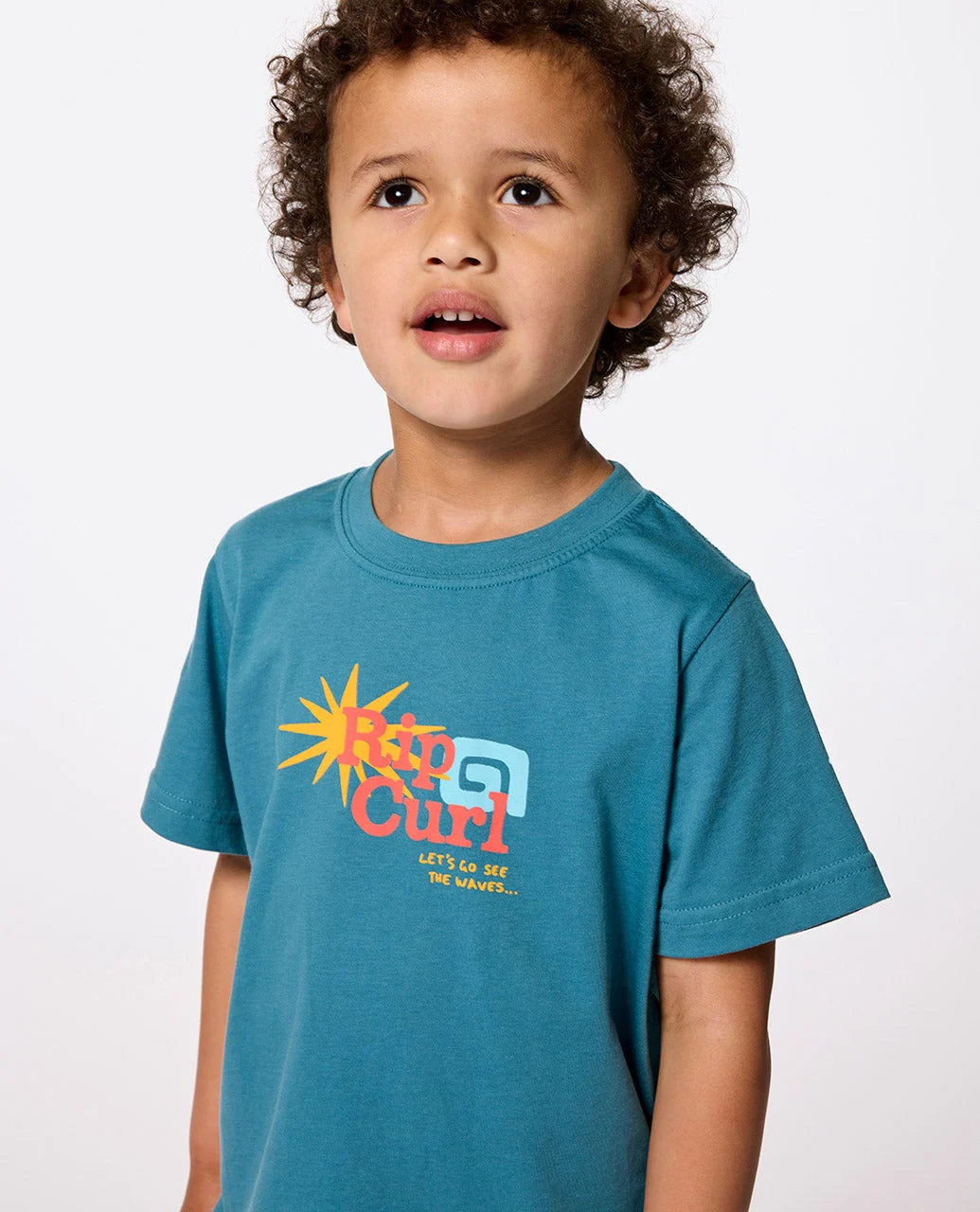 Rip Curl Let's See The Waves Tee -Boy - Storm Blue