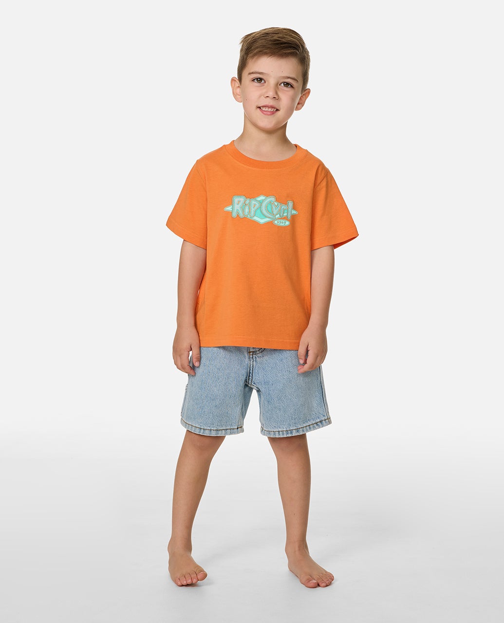 Rip Curl Boys Ride The Wave Logo Tee - Vitamin C