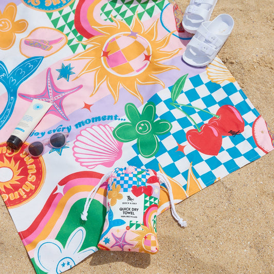 Dock & Bay Beach Towel Kids - Good Vibes Club