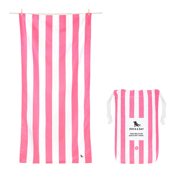 Dock & Bay Beach Towel - Phi Phi Pink