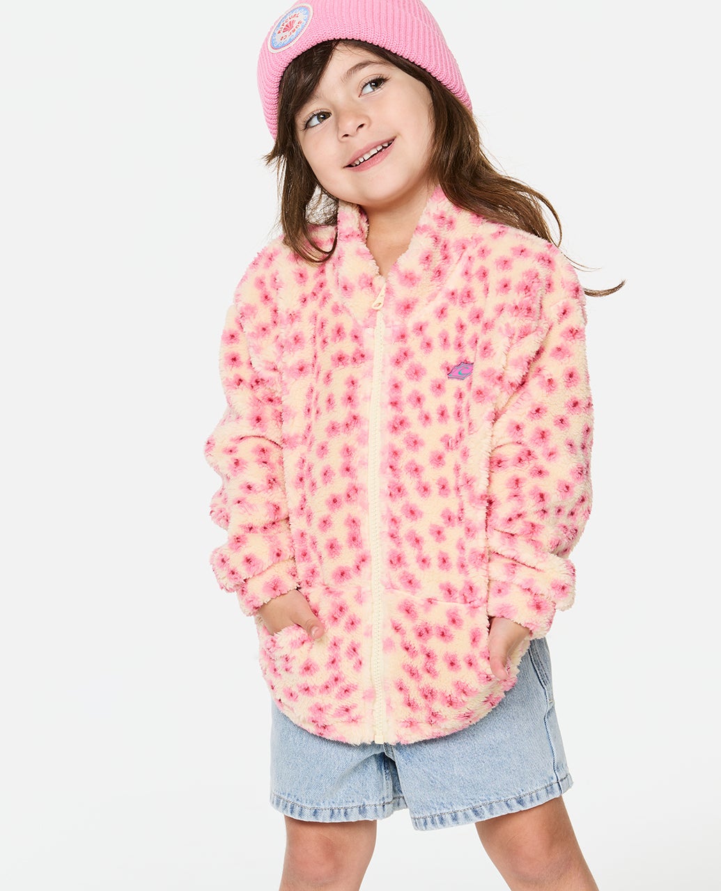Rip Curl Girls Party Wave Polar Fleece - Peach