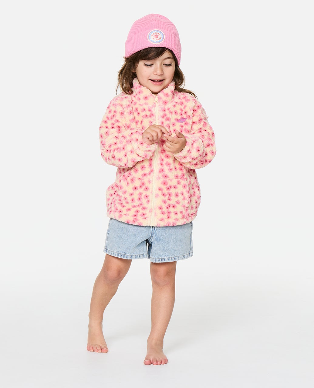 Rip Curl Girls Party Wave Polar Fleece - Peach