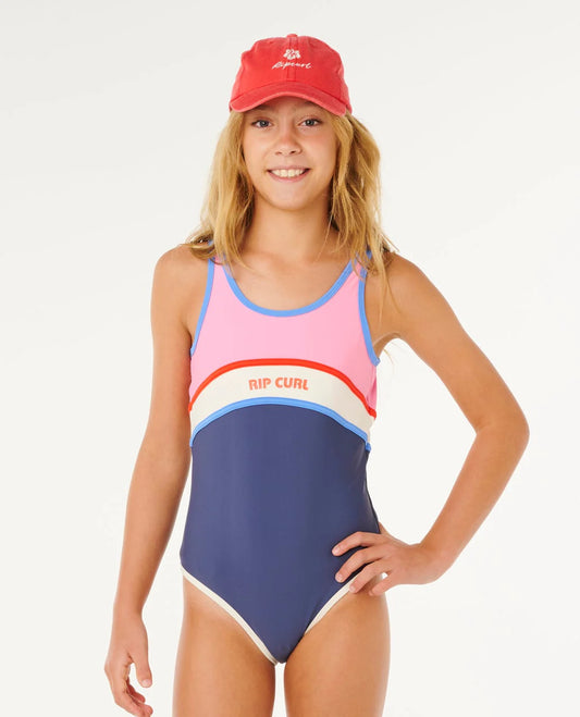 Rip Curl Girls Surf Revival One Piece - Navy