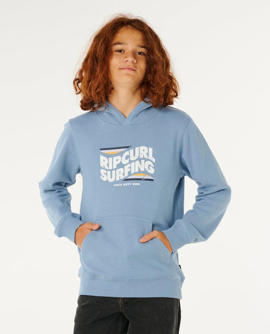Rip Curl Boys Streamline Hood - Faded Denim