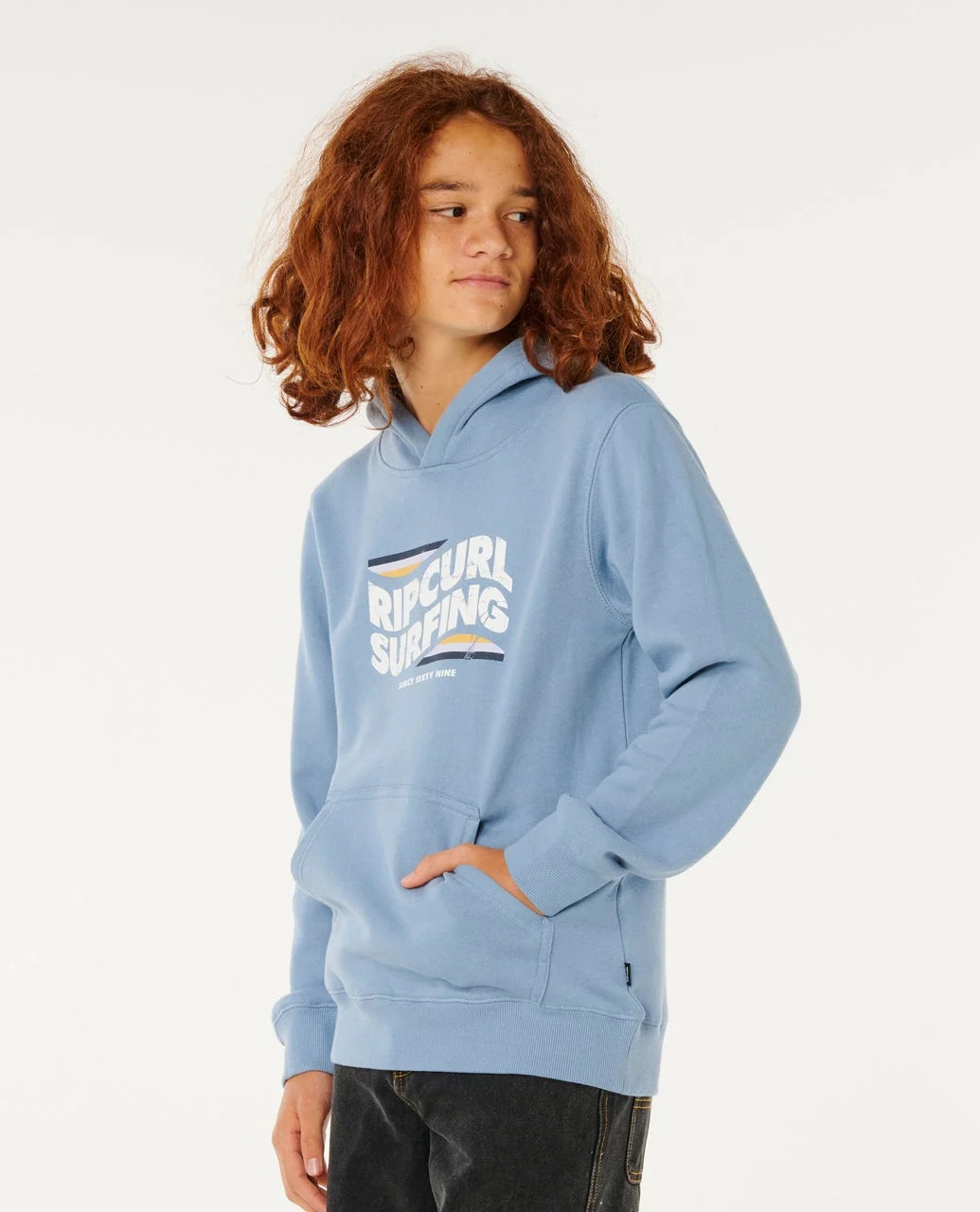 Rip Curl Boys Streamline Hood - Faded Denim