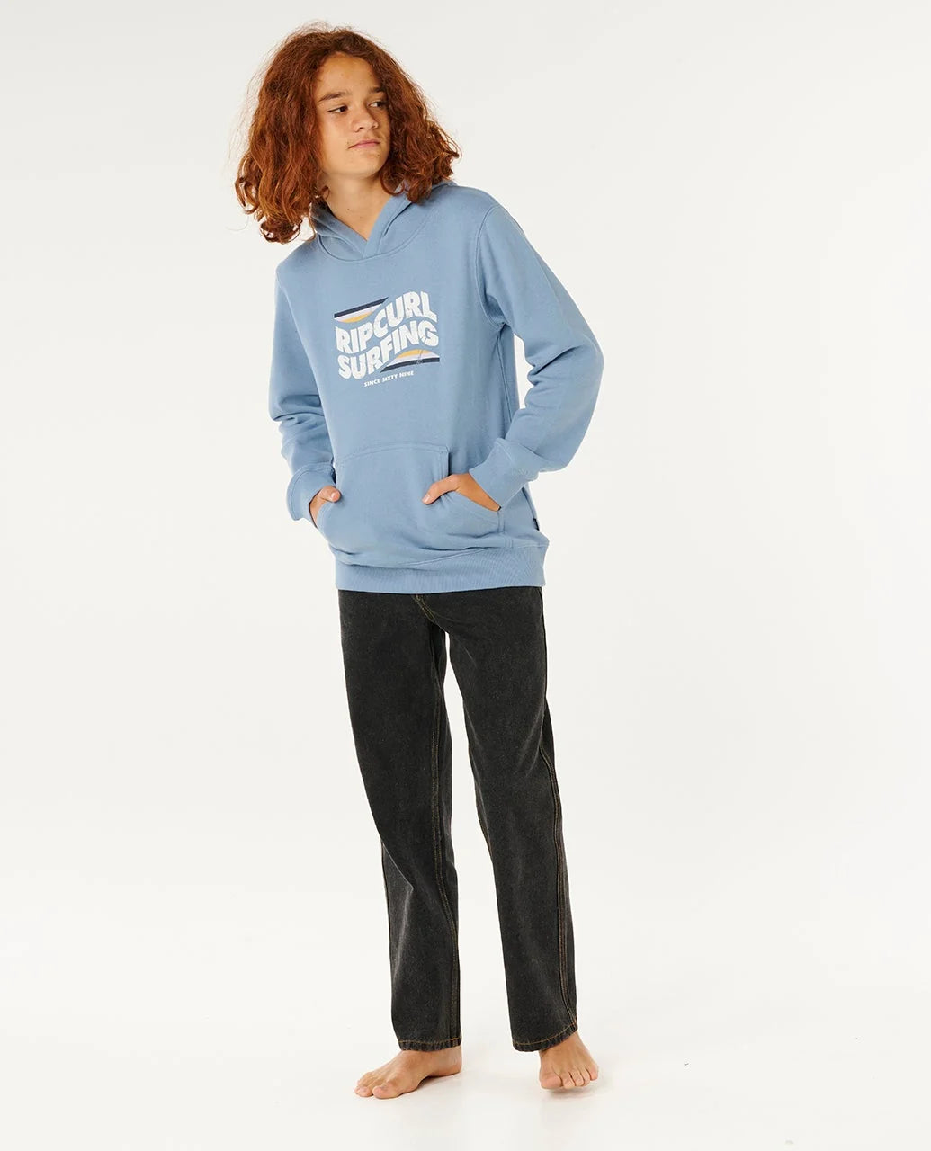 Rip Curl Boys Streamline Hood - Faded Denim