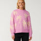 Rip Curl Retro Swell Palm Jacquard Crew - Lilac