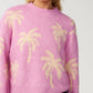 Rip Curl Retro Swell Palm Jacquard Crew - Lilac