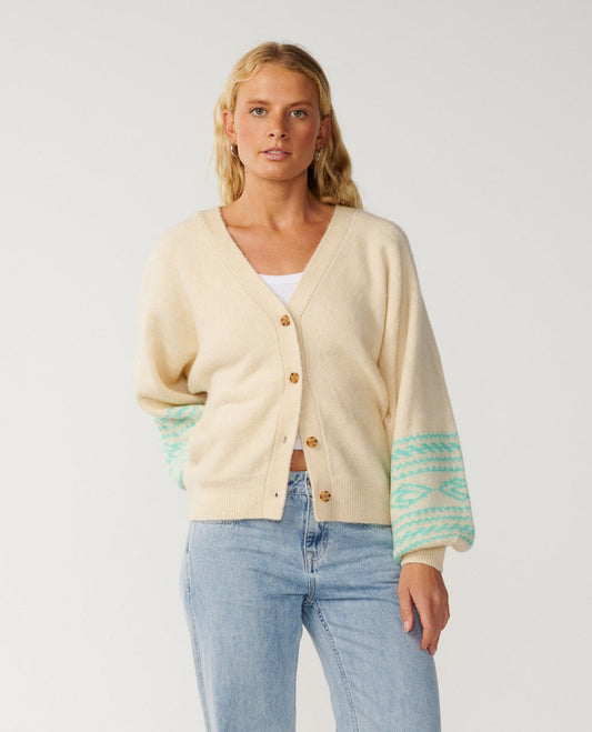 Rip Curl Retro Bossa Nova Jacquard Cardigan - Brazilian Sand