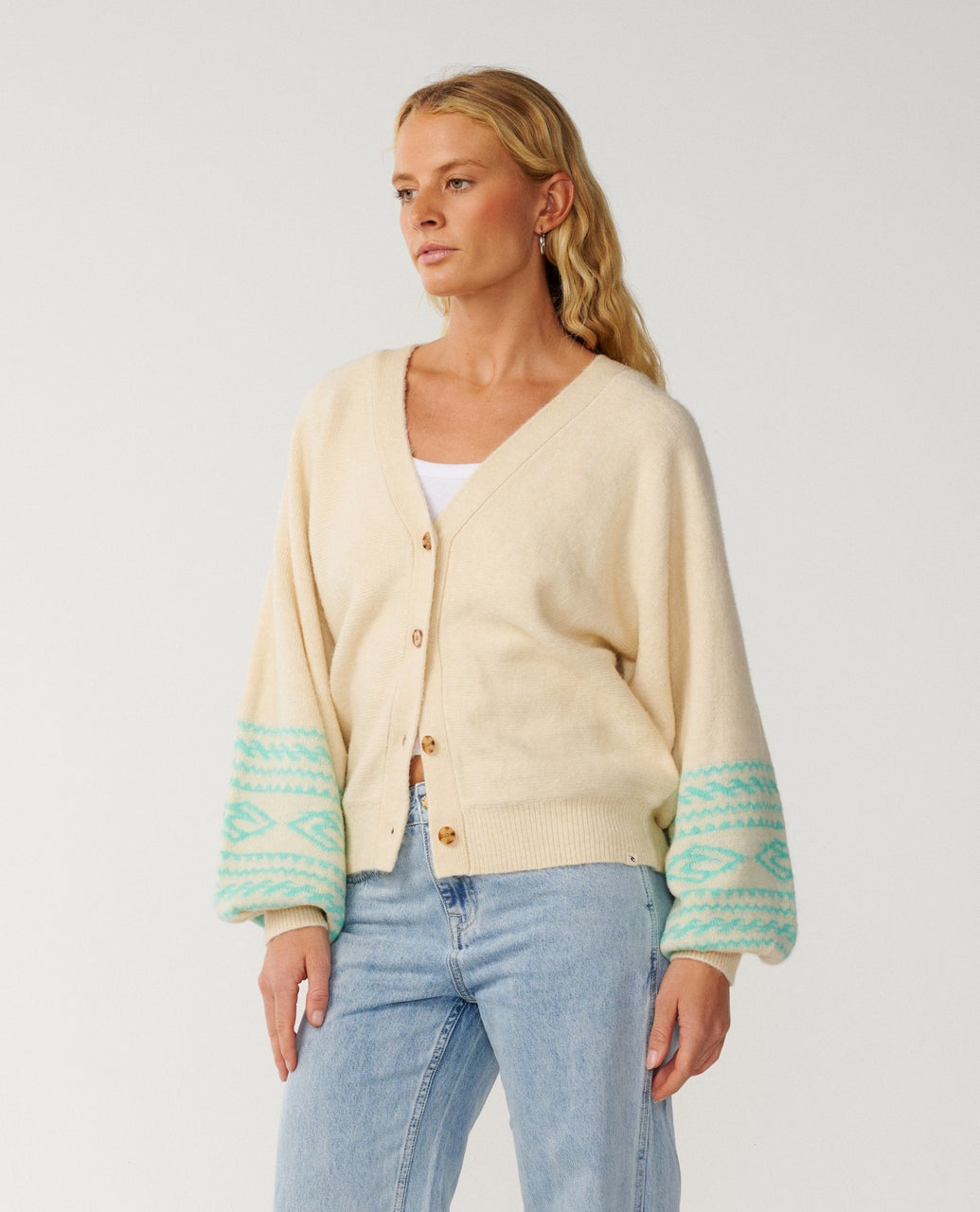 Rip Curl Retro Bossa Nova Jacquard Cardigan - Brazilian Sand