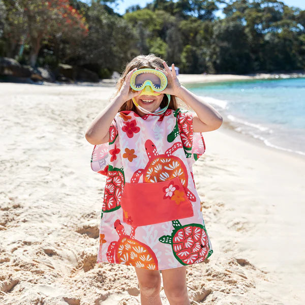 Dock & Bay Poncho Kids - Turtley Tropical