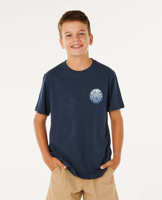 Rip Curl Boys Wetsuit Icon Tee - Dark Navy