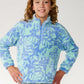 Rip Curl Girls Pacific Dreams Quarter Zip Fleece - Ocean