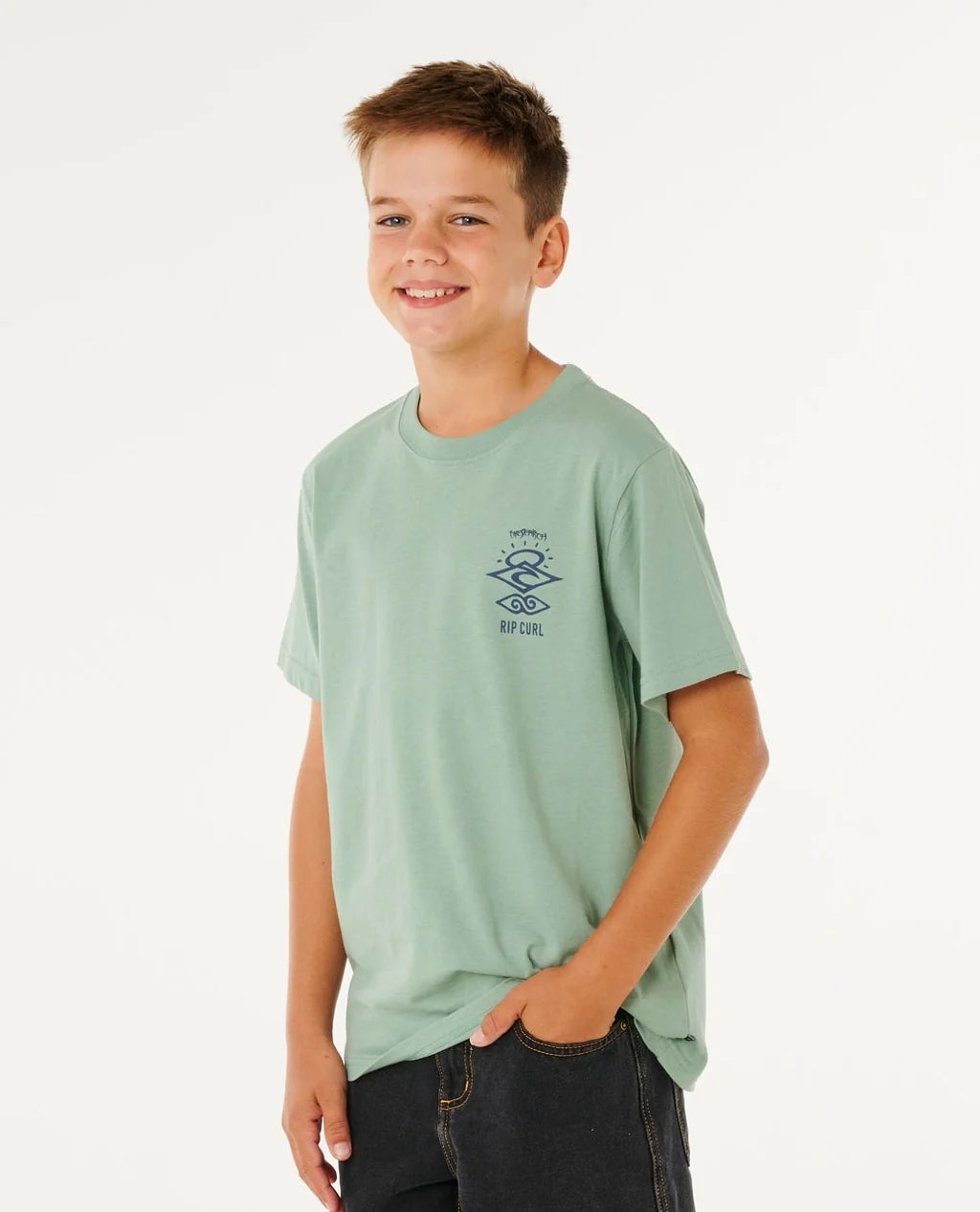 Rip Curl Boys Search Icon Tee - Aloe