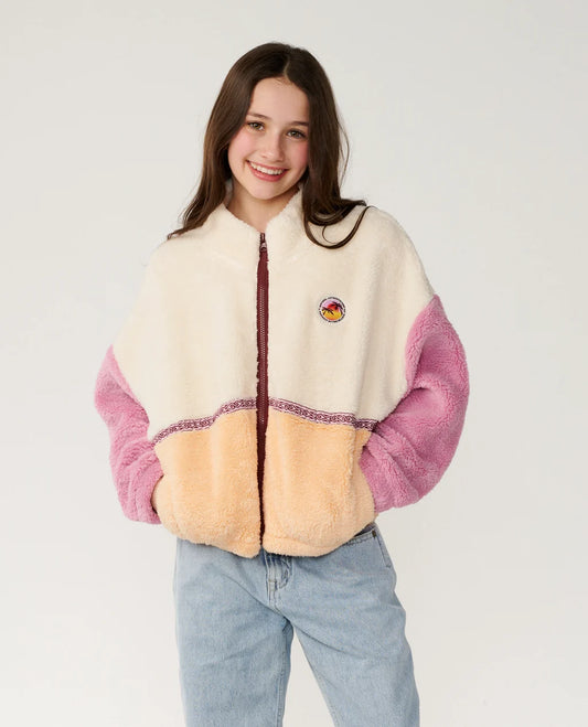 Rip Curl Girls Surf Revival Zip Through Polar - Shell