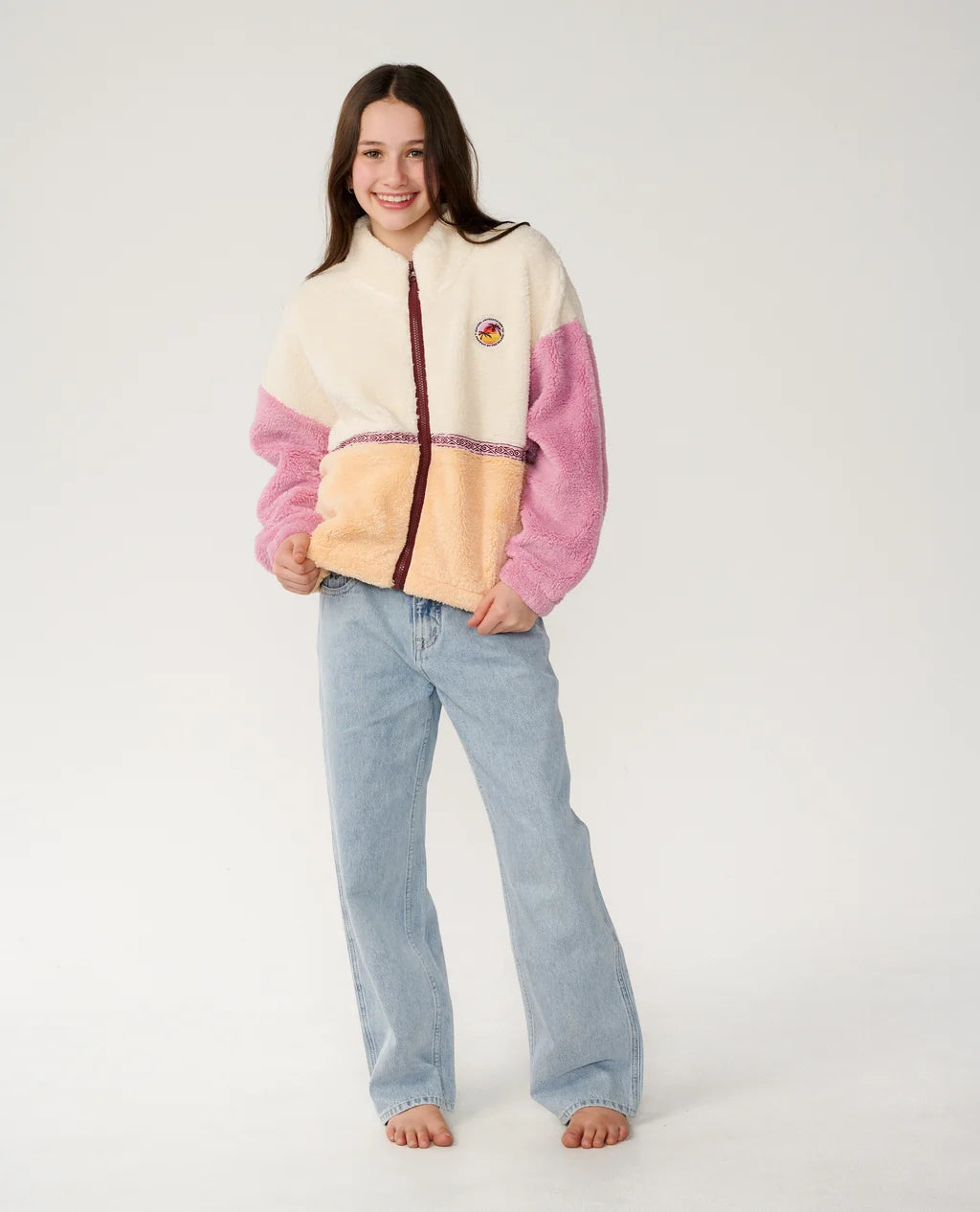 Rip Curl Girls Surf Revival Zip Through Polar - Shell
