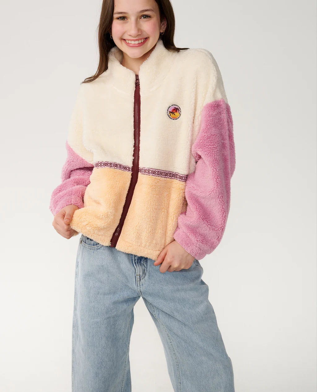 Rip Curl Girls Surf Revival Zip Through Polar - Shell