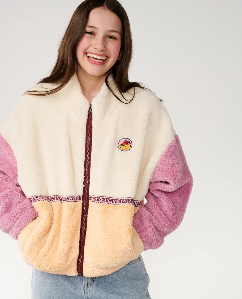 Rip Curl Girls Surf Revival Zip Through Polar - Shell