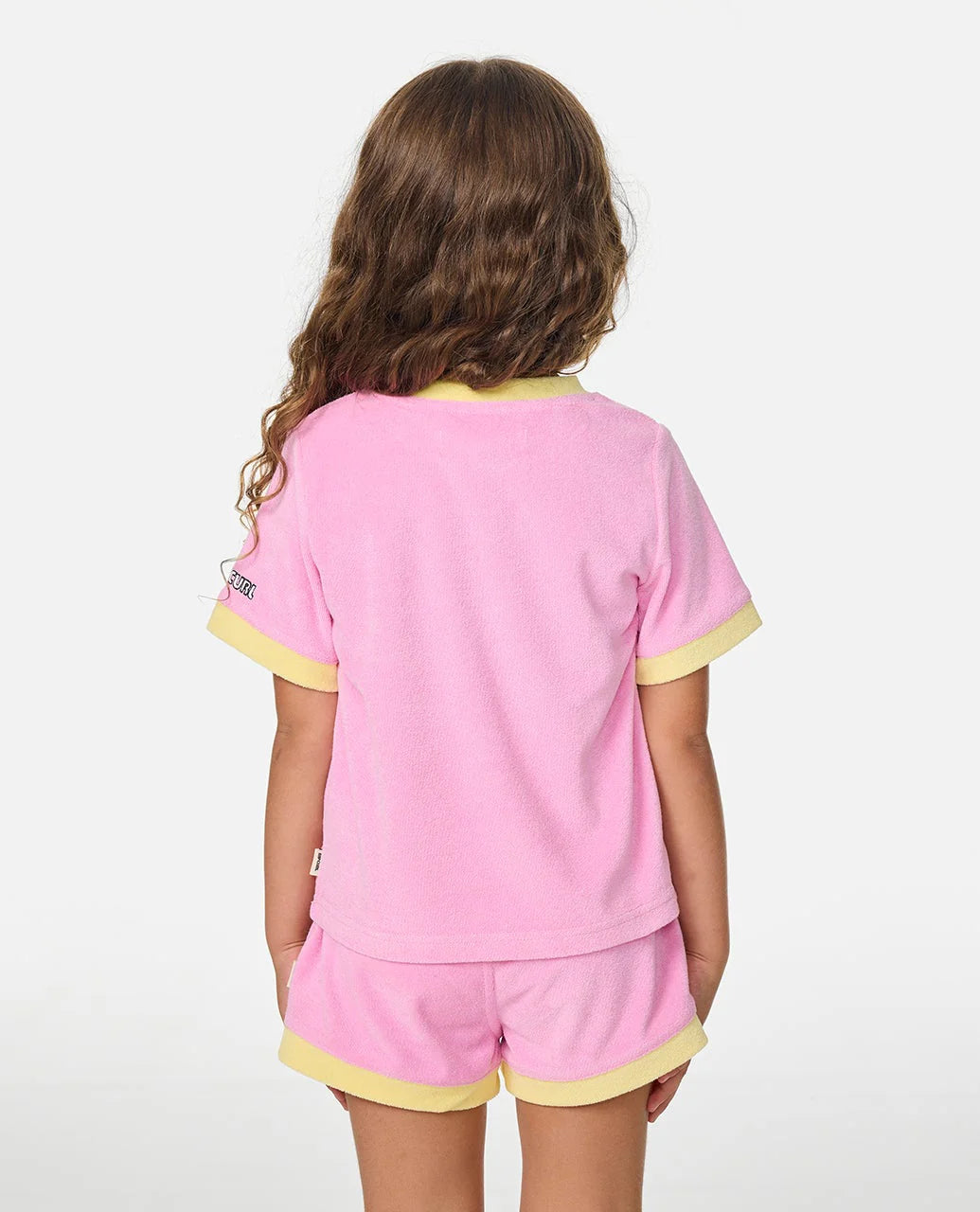 Rip Curl Girls Ride The Wave Terry Tee - Pink