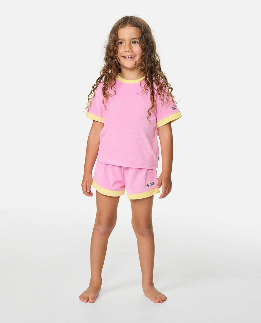 Rip Curl Girls Ride The Wave Terry Tee - Pink