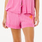 Rip Curl Hotel Malibu Embroiderred Short     - Super Pink