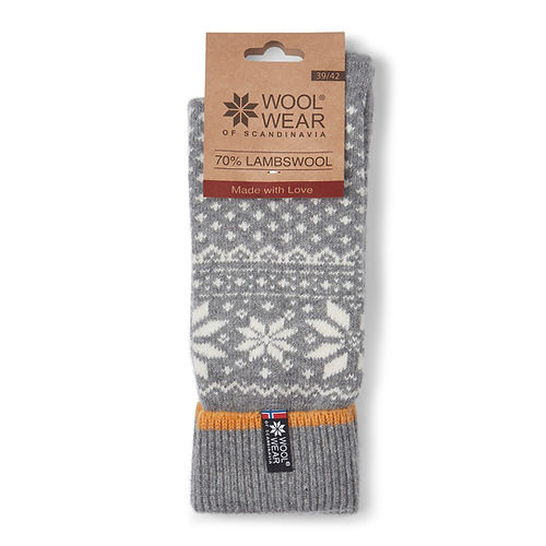 Wool-Wear Norwegian Wool Socks - Lambswool Grey