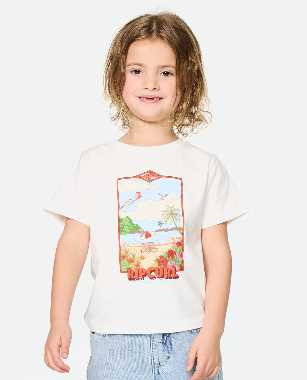 Rip Curl Girls Surf Vista Tee - Bone