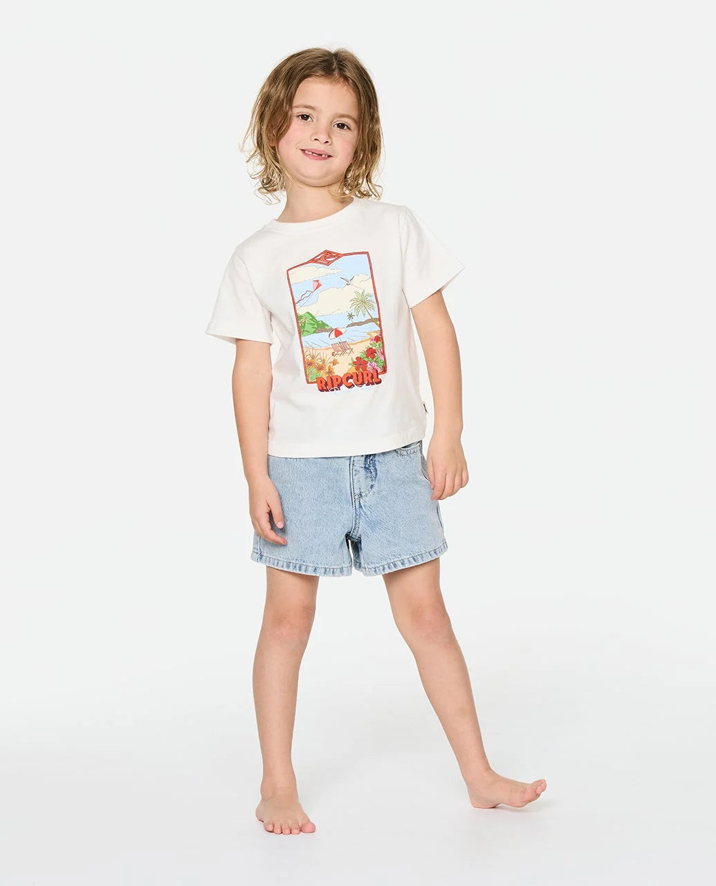 Rip Curl Girls Surf Vista Tee - Bone
