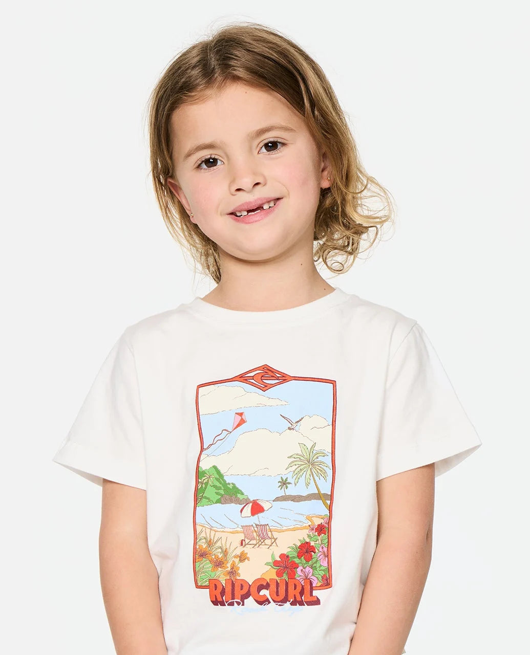 Rip Curl Girls Surf Vista Tee - Bone