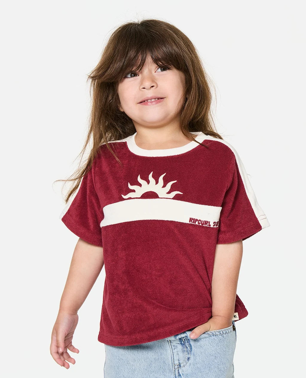 Rip Curl Girls Road Trip Terry Tee - Plum