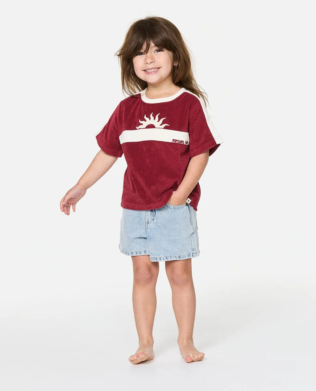 Rip Curl Girls Road Trip Terry Tee - Plum