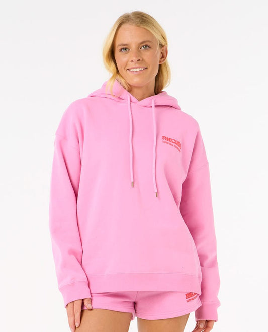 Rip Curl Surf Puff Heritage Hoodie - Pink