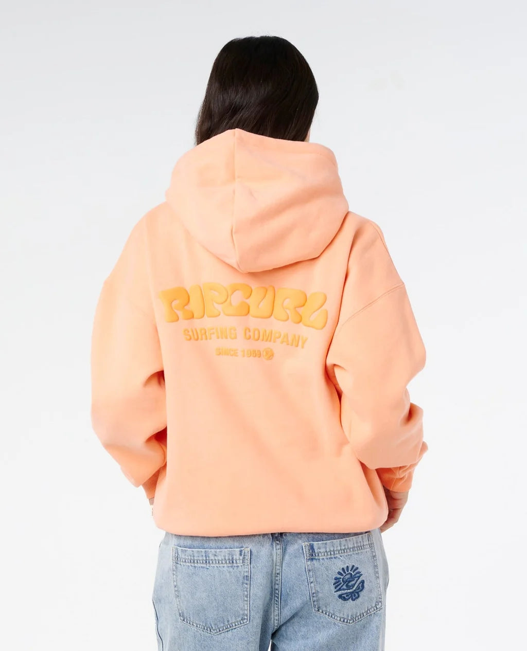 Rip Curl Surf Puff Relaxed Hoodie - Papaya