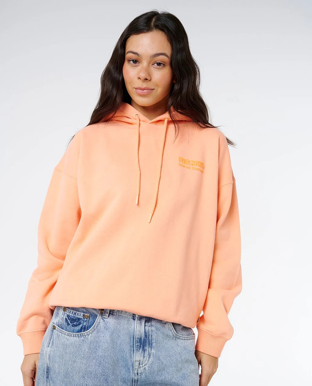 Rip Curl Surf Puff Relaxed Hoodie - Papaya