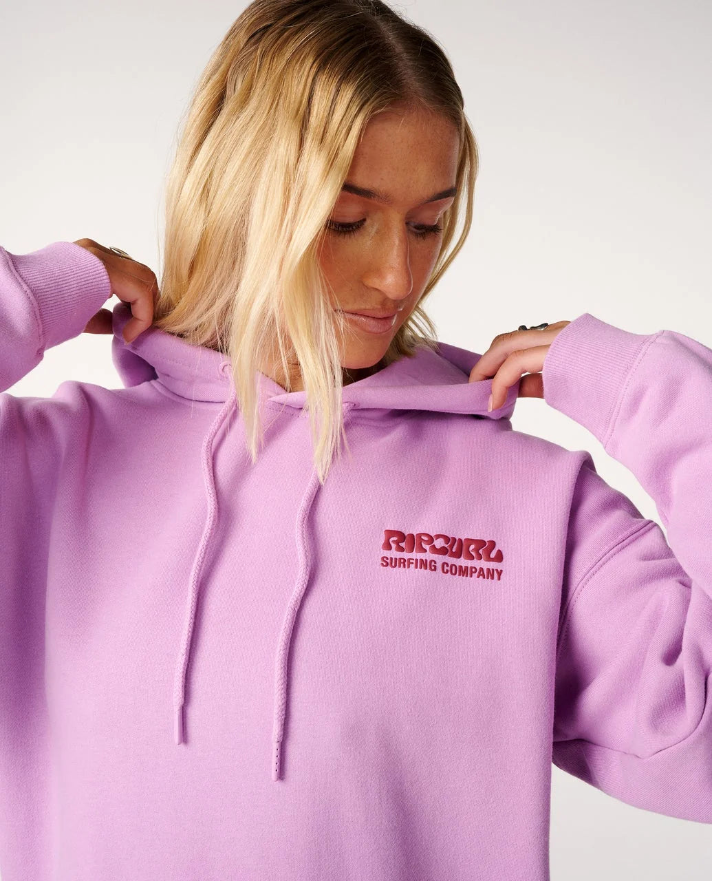 Rip Curl Surf Puff Heritage Hoodie - Bright Lilac