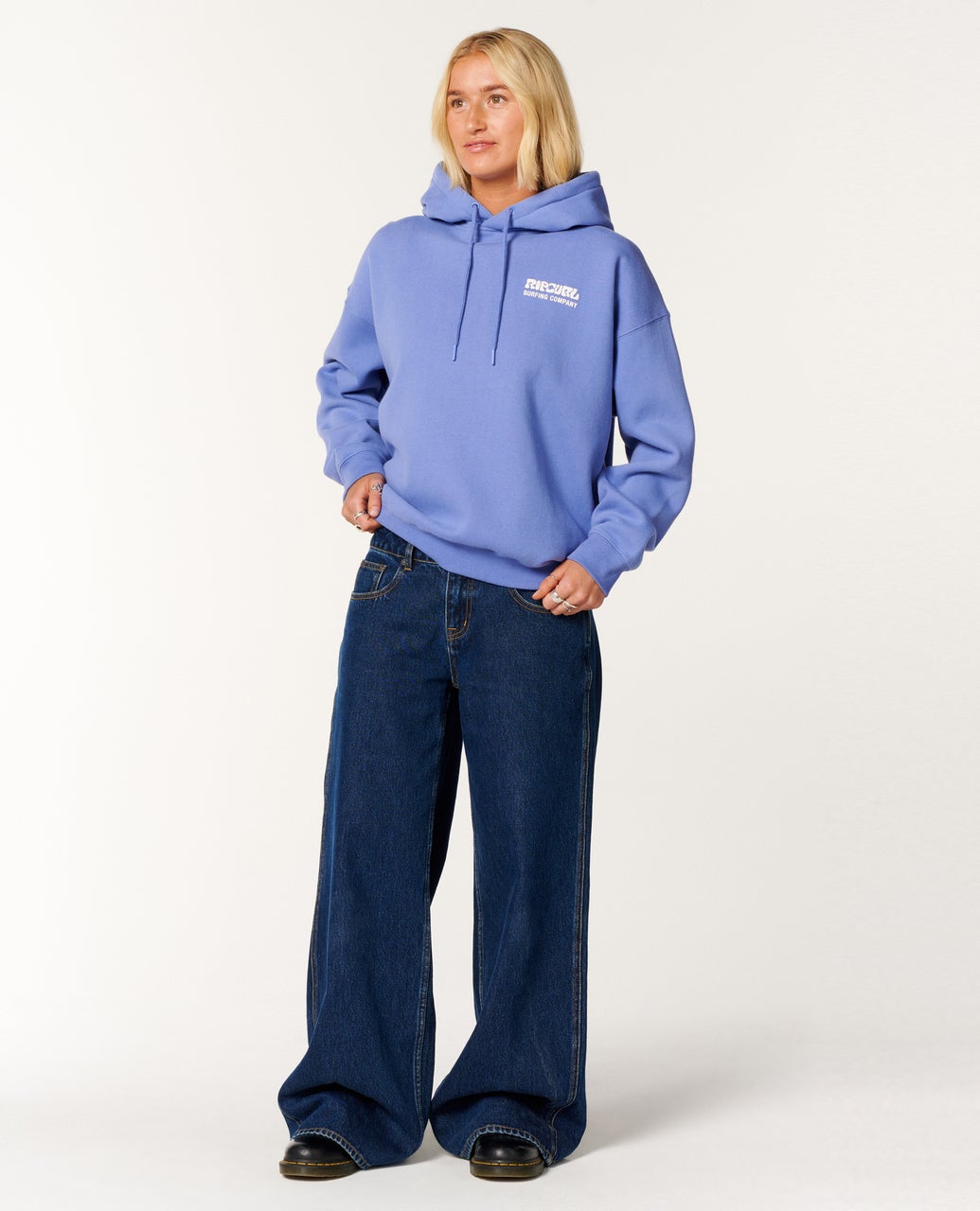 Rip Curl Surf Puff Relaxed Hood - Mid Blue