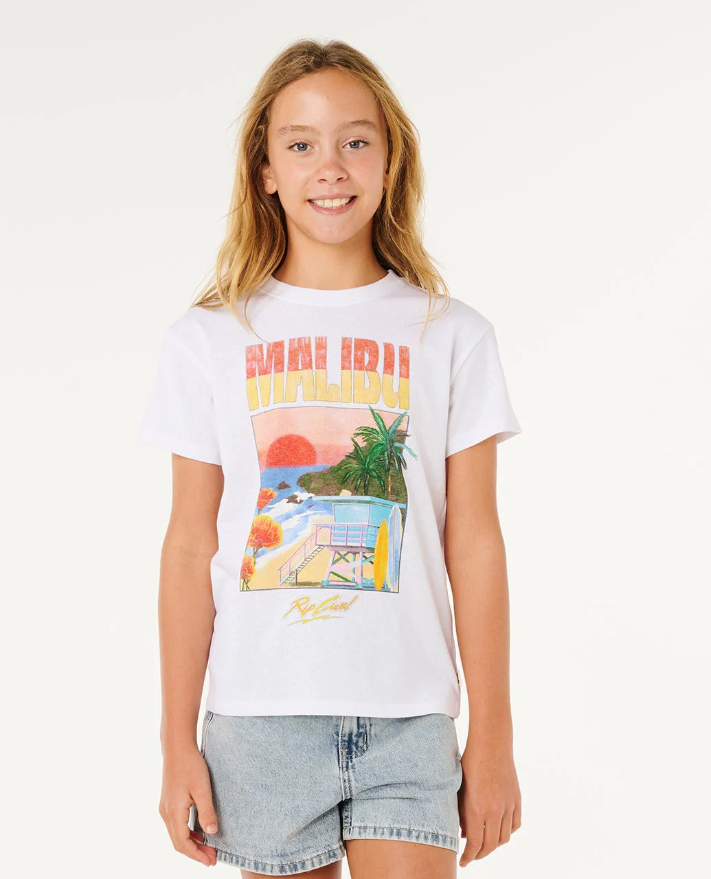 Rip Curl Girls Hayley O Relaxed Tee - Optical White