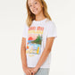 Rip Curl Girls Hayley O Relaxed Tee - Optical White