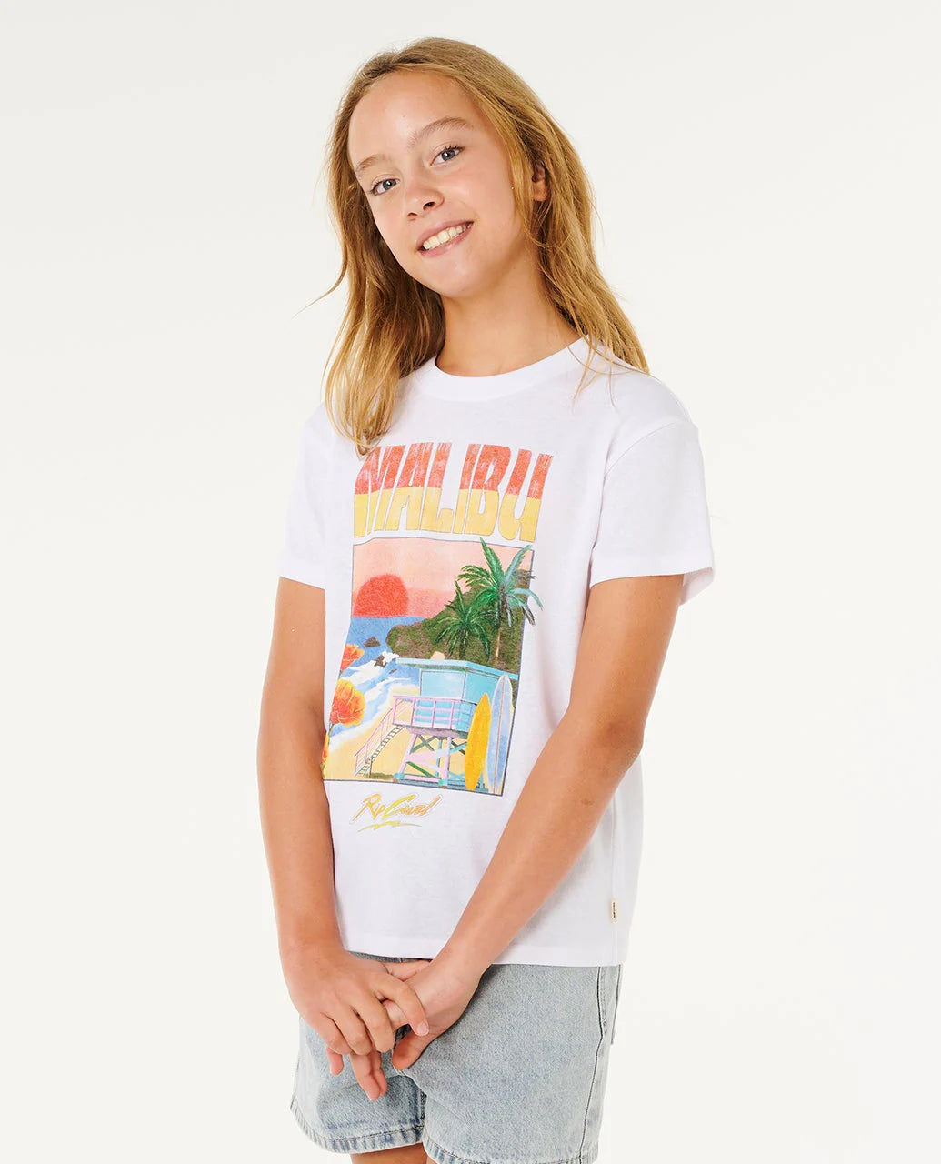 Rip Curl Girls Hayley O Relaxed Tee - Optical White