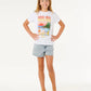 Rip Curl Girls Hayley O Relaxed Tee - Optical White
