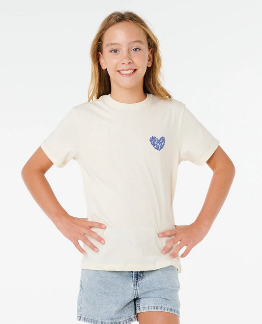 Rip Curl Girls Network Heart Tee - Lily