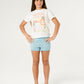 Rip Curl Girls Half Moon Bay Relaxed Tee - Bone