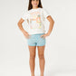 Rip Curl Girls Half Moon Relaxed Tee - Bone