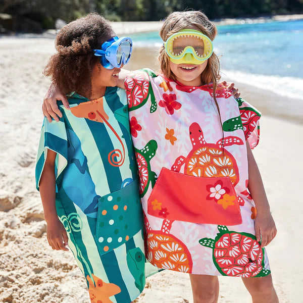 Dock & Bay Poncho Kids - Turtley Tropical