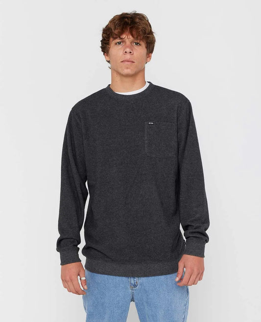 Rip Curl Grid Crew - Black Marle