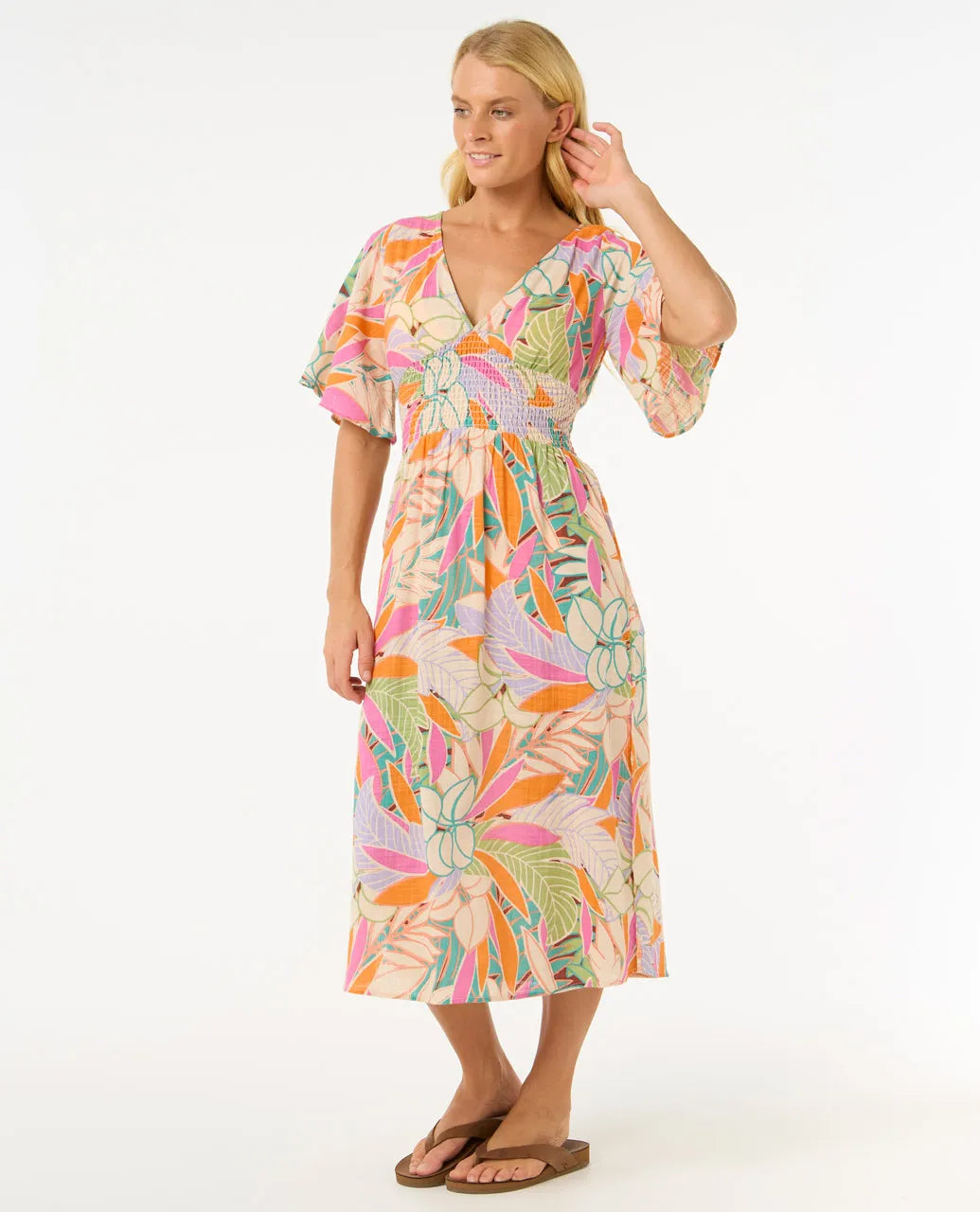 Rip Curl Cala Vadella Midi Dress - Multi