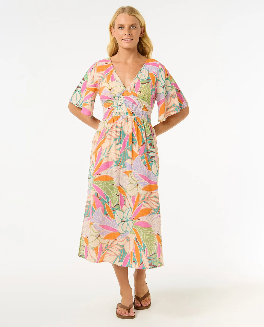 Rip Curl Cala Vadella Midi Dress - Multi