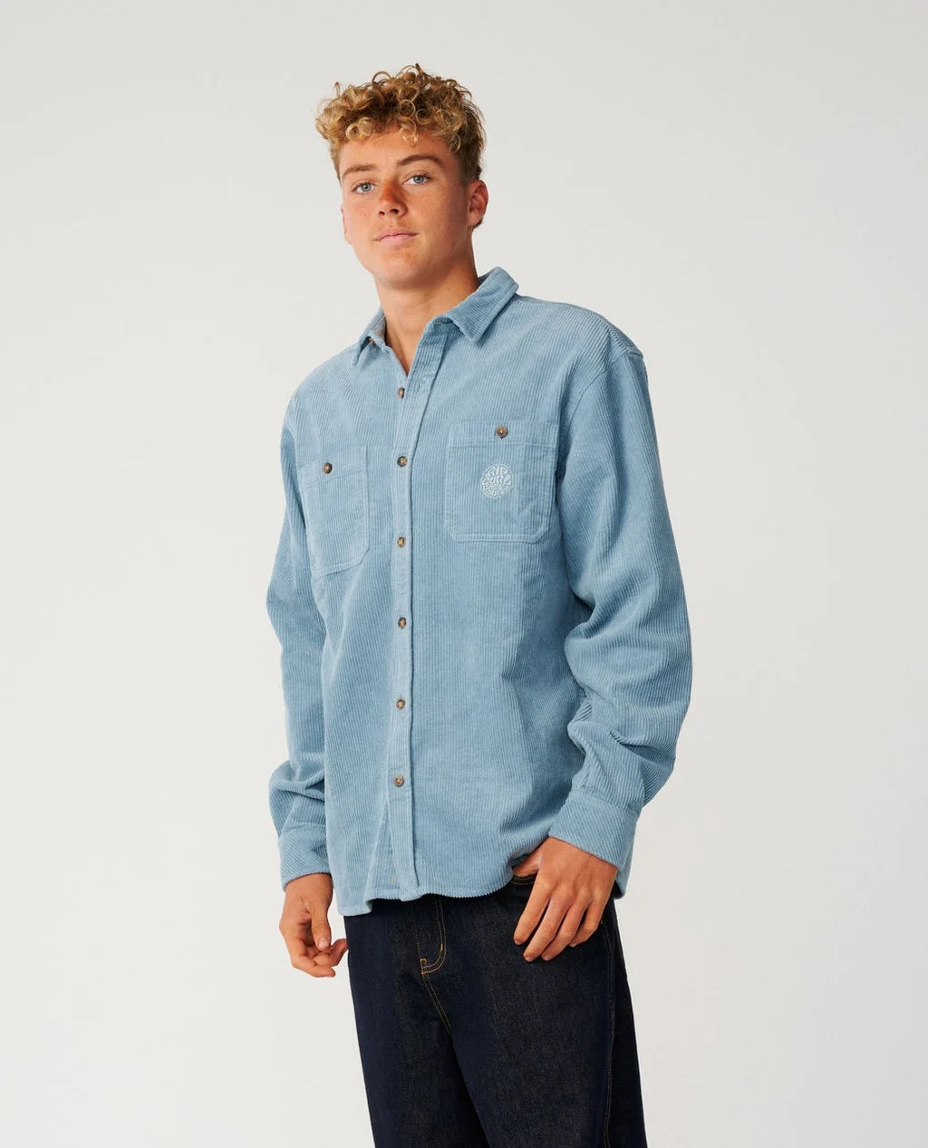 Rip Curl Premium Surf Cord Long Sleeve Shirt - Citadel Blue