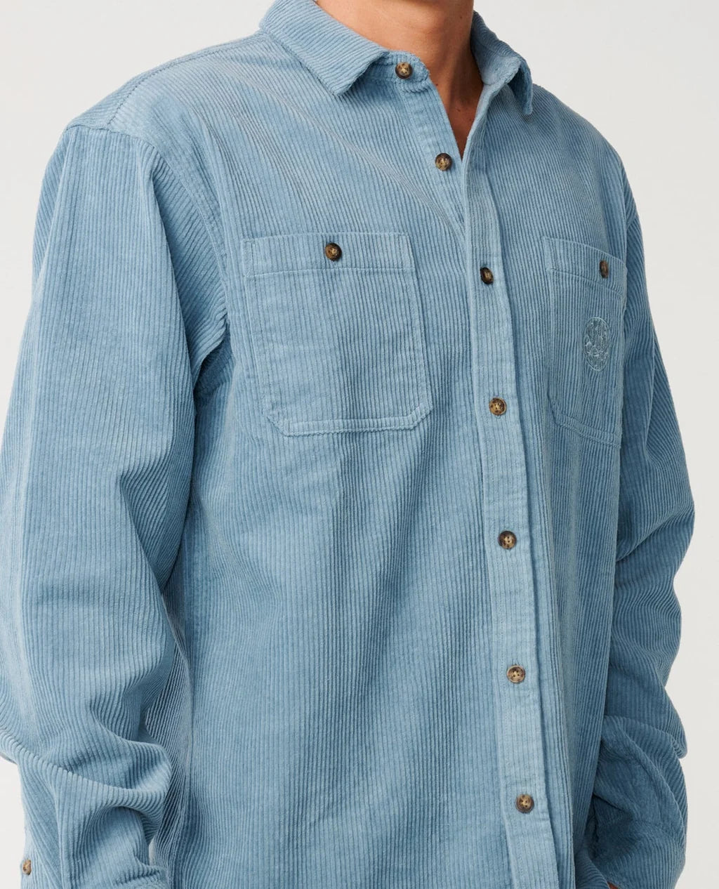 Rip Curl Premium Surf Cord Long Sleeve Shirt - Citadel Blue
